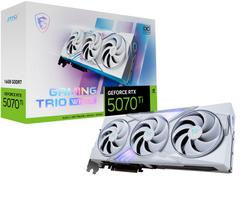 MSI GeForce RTX 5070 Ti 16G GAMING TRIO OC WHITE vaizdo plokštė VD9040 balta