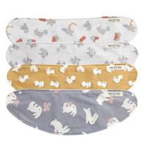 Dream Tofu Winter Banana Bib Microfiber Lining Banana Scarf Bib Animal 4-Piece Set, korean baby products beige