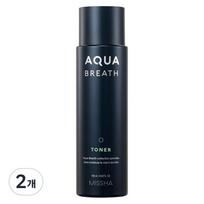 Missha For Men Aqua Breath Toner, 2 packs, 195ml gray