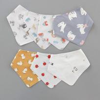 Dream tofu design triangle scarf bib 7 piece set, korean baby products gray