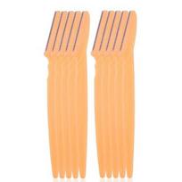 Electric Eyebrow Trimmer Facial Hair Removal Trimmer Makeup Tool Safe Razor Body Hair Removal Razor Blade Women Shaping Knife 51015pcs, 10pcs orange beige