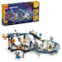 LEGO Creator Expert kosmoso amerikietiškų kalnelių žaislas, dovanotas gimtadienio kalėdinis kaladėlis, kalėdinis berniukas, mergaitės, vaikai, 9 metų, 10 metų, 11 metų, pradinės klasės blue