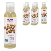 Now Foods Ricinų aliejus, 118ml, 6 vnt. beige