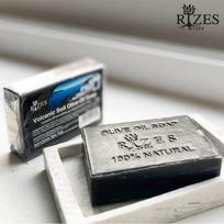 Greece imported Rizes volcanic soil olive soap face wash natural moisturizing soap using 100% Greek olive oil 100g gray
