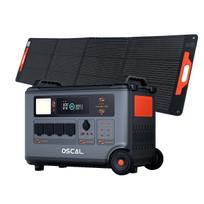 Oscal Nešiojama elektrinė PoweMax3600 LiFePO4 Saulės generatorius 3600W Išėjimas 2200W Itin greitas įkrovimas with 1*PM200 Pro juoda