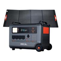 Oscal Nešiojama elektrinė PoweMax3600 LiFePO4 Saulės generatorius 3600W Išėjimas 2200W Itin greitas įkrovimas with 1*PM400 Pro juoda