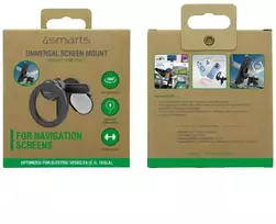 Prie ekrano tvirtinamas magnetinis telefono laikiklis „4smarts Screen Mount“, suderinamas su „MagSafe“, juodas