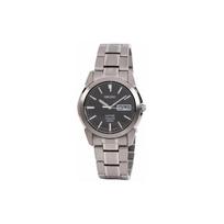 SEIKO 100 metrų atsparus vandeniui Kvarcinis titano lydinio laikrodžio dirželis vyrams ir moterims, juodas ciferblatas SGG731P1 juoda