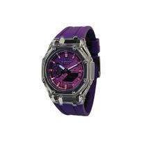 CASIO Unisex Liquid Crystal/Analog Dual Display Series Black Watch GA-2100-1A1(Watch3--) Regular Watch Box black