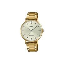 Casio Standard Series Simple Large Dial Gold Quartz Movement Stainless Steel Strap Watch Women watches LTP-VT01G-9B Gold Watch Case beige