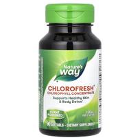 Nature's Way, Chlorofresh, Chlorofilo koncentratas, 100 mg, 90 minkštųjų kapsulių (50 mg vienoje minkštoje kapsulėje)
