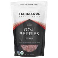 Terrasoul Superfoods, Goji uogos, Džiovintos saulėje, 16 uncijų (454 g)