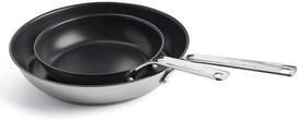 KitchenAid - Nerūdijančio plieno keptuvių rinkinys - sidabro spalvos - 20 cm, 28 cm