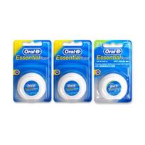 Oral-B dental floss New Wax x 2 + New Mint x 1, 1 set blue