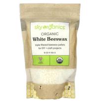 Sky Organics, Ekologiškas baltas bičių vaškas, 16 uncijų (454 g) beige