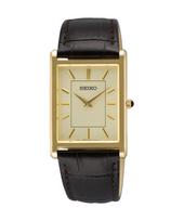 Seiko SWR106P1 Analoginis laikrodis su odiniu dirželiu Vyriškas auksas