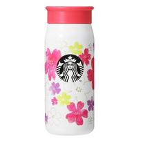 STARBUCKS Starbucks SAKURA2024 nerūdijančio plieno mini buteliukas baltas 355 ml Sakura Sakura 2024 kavos puodelis Starbucks rožinės spalvos blizgučiai mielas stilingas gimtadienis white