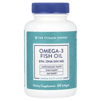 The Vitamin Shoppe, Omega 3 Fish Oil, EPA/DHA 500mg, 60 softgels