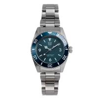 NAUJAS modelis Hyakuichi 38mm 20 ATM atsparus vandeniui laikrodis su sklandžiu sekundžių rodykle Keramikinis rėmelis Gili aqua [HYAKUICHI 101] Nr. 15S Nardymo laikrodis Be datos Vyriškas gray
