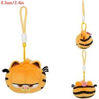 GARFIELD Šeimos pliušiniai žaislai Raktų pakabukai Mielas anime Garfieldas Katė Odie Juokingi minkšti žaislai Lėlės Pakabukai Dovanos Vaikui beige