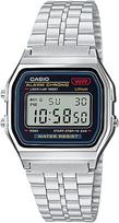 Casio Vintage A159WA-N1 Unisex Digital Watch Silver Stainless Steel Square gray