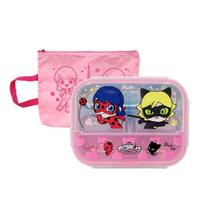 Leburn Ladybug Case Stainless Steel Lunch Box Set, Mixed Colors, Lunch Box + Pouch, Popular Korean parenting items pink