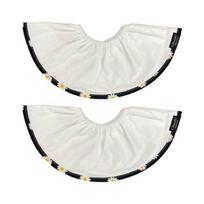 Sherinette Sherry Bib, rotating bib, 2 popping heart full, daisy black white
