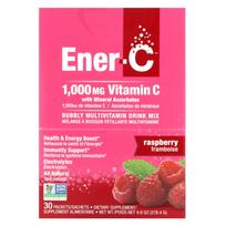 Ener-C, Vitamin C, Multivitamin Drink Mix, Raspberry, 1,000Mg, 30 Packets, 9.28G (0.3Oz) Each