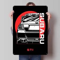 Subaru Metalo Ženklas Automobilių Plakatas Vintažiniai Namų Dekoro Elementai Retro Skardos Ženklas Plokštelė Garažo Sienų Meno Dekoras Freskų Menas 15.7x11.8In(40x30cm)