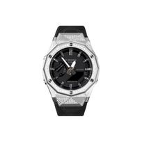 CASIO Unisex Liquid Crystal,Analog Dual Display Series 48.5mm Black Watch GA-2100-1A1(Watch8--) Regular Watch Box black