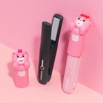 [Kakao Friends] Bellygom Portable Cordless Mini Hair Straightener for Bangs & Root Volume Mini Curling Iron_Black pink
