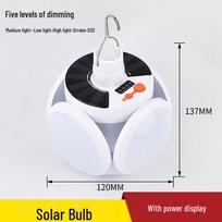 Folding Solar Rechargeable Emergency Tent Lantern black