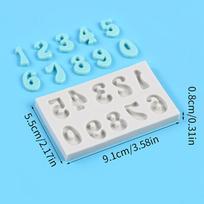 Silicone 0-9 Number Candle Mold Embossed Fondant Chocolate Molds Birthday Cake Decorating Tool Baking Supplies Moldes Para Velas white