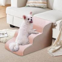 Pet Ramp Steps Dog Stairs Non Slip Comfortable Versatile for Small Couch Pink Pink