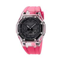 CASIO Unisex Liquid Crystal/Analog Dual Display Series Black Watch GA-2100-1A1(Watch4--) gray