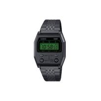 Casio Vintage Series A100 30M Waterproof Quartz Movement Stainless Steel Strap Men watches Green A1100B-1 Green Dial black