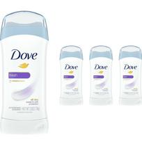 Dove Invisible Solid Anti-Perspirant Deodorant Fresh, 74g, 4 packs white