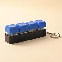 Keycap Button Fidget Keychain Toy Stress Relief For Adult Office Use Pocket Handheld Sensory Gadget blue