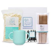 Oh My Self Self Nose Hair Waxing Kit 20 times nose hair waxing + 20 times short and thick hair waxing set, 200g, 1 set white