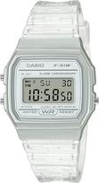 Casio Digital Quartz Watch F-91WS-7 Unisex Clear Compact 38mm Daily Life Waterproof white