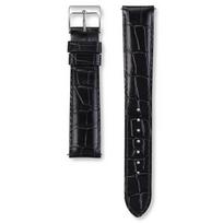 SEIKO Genuine Leather Watch Strap, Crocodile-Embossed Cowhide, Smart Change Tool-Free, 22mm, Black, Men's juoda