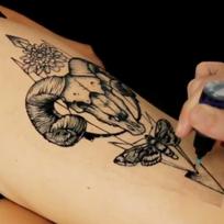 Tatuiruotės želė 3 savaičių savarankiški chna tatuiruotės dažai, Tatuiruotės želė chna dažai 10g, 1 vnt. beige
