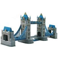 3D Magic Puzzle, aš kuriu visame pasaulyje žinomą pastatų seriją Tower Bridge popierinis popierinis blokas Korėjos 3D galvosūkis gray