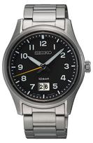 Seiko Analog Quartz Watch with Stainless Steel Strap SUR569P1 Silver Men's Silver, Silver, gray