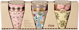 Rice - Melamine Cups with Bon Vivant Prints - Small - 160 ml
