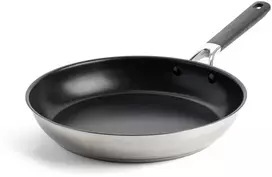 KitchenAid - KA-Classic nerūdijančio plieno keptuvė su atvira rankena - sidabrinė - 30 cm