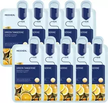 Mediheal - „Dermaplus“ žaliųjų mandarinų kaukė – žalia – 10 vnt.