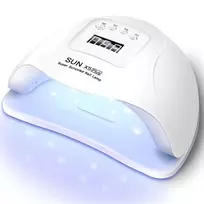 Dantų šepetėlis UV LED lempa nagams 80 W hibridiniams geliams dual pilka kartoninė -u060