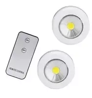 Konnoc SP-032 2 vnt. LED šviestuvas su nuotolinio valdymo pulteliu 2x1W COB