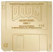 Fanatik DOOM - Floppy Disk Limited Edition Imitation Gold Replica